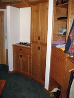 8 Cherry Bedroom Closets built on a curve for a Yurt 